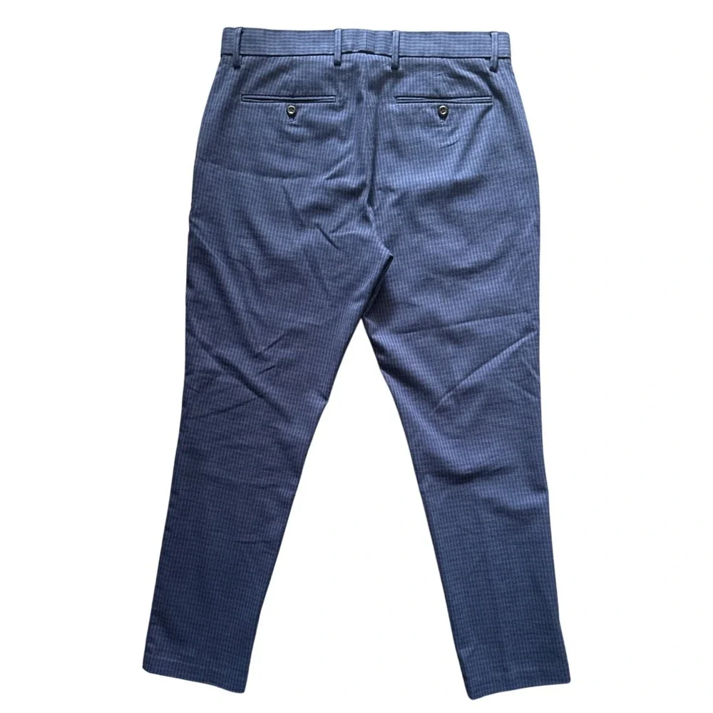 Banana Republic Slim Tapered Fit Mens Dress Pants Blue Plaid‎ Size 32x30